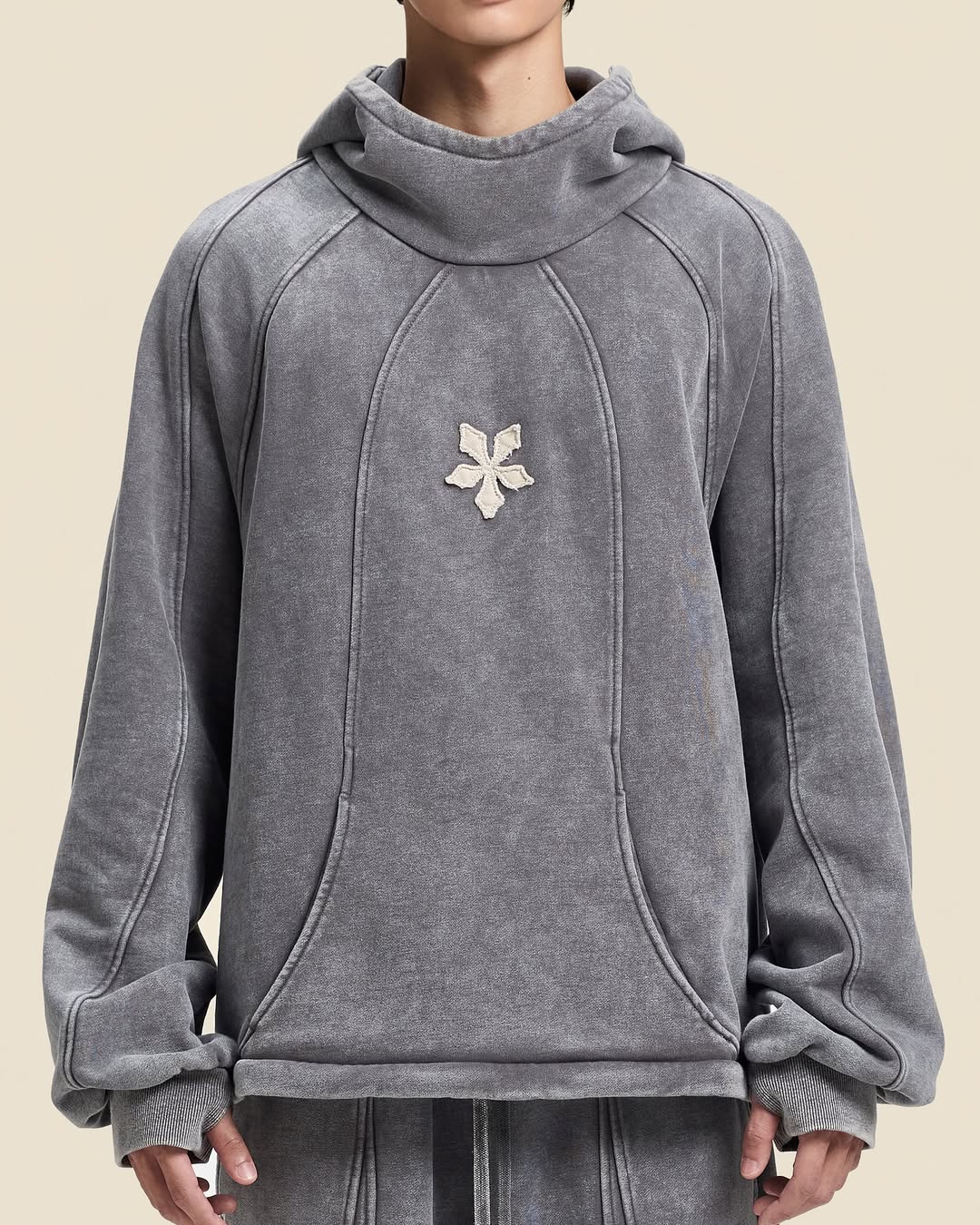 Grey Walk Washed Hoodie