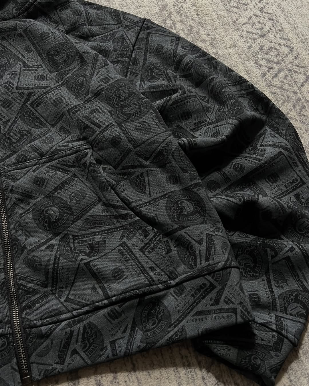 Money Shadow Zip Hoodie