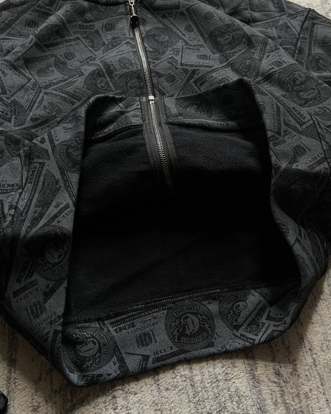 Money Shadow Zip Hoodie