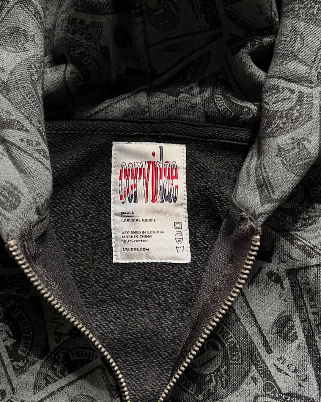 Money Shadow Zip Hoodie